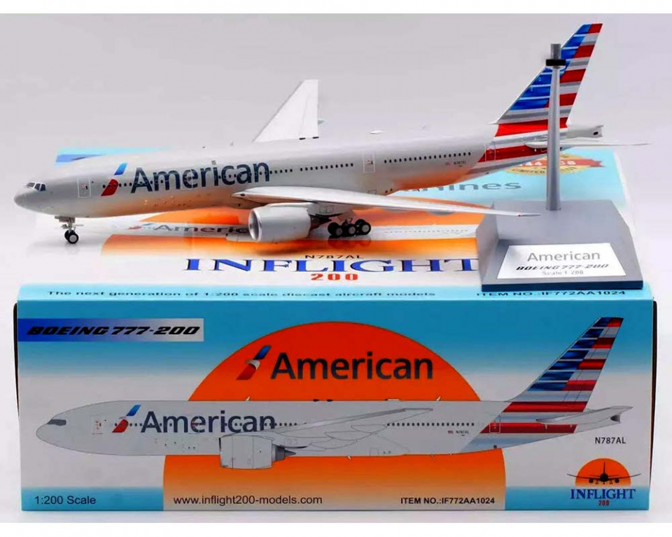 www.JetCollector.com: American Airlines B777-200ER w/stand N787AL