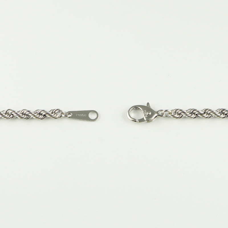 パイプロープ ネックレス Pt850 幅3mm 50cm