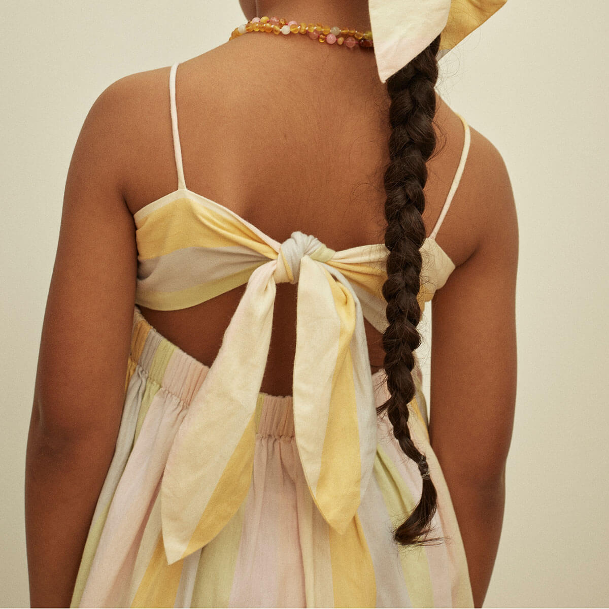 Magrit Sun Dress in Painters Stripe by Apolina – Junior Edition