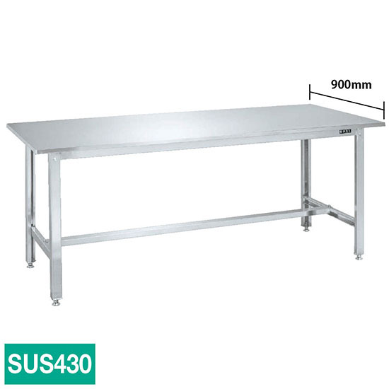 SUS4-189LCN サカエ ステンレス作業台 SUS430天板 高さ800 幅1800 奥行
