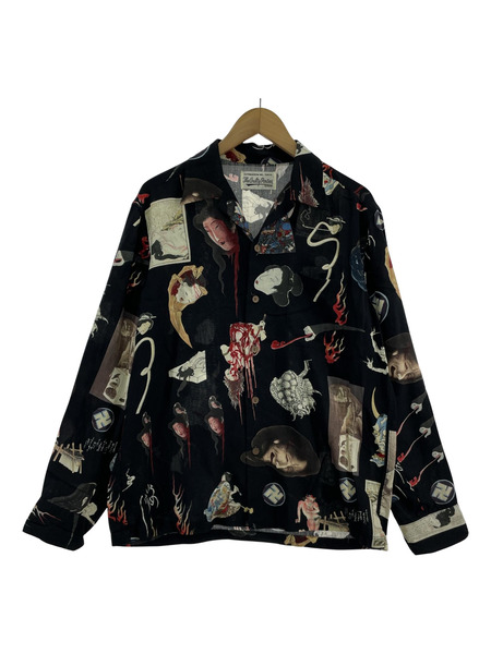 WACKO MARIA/GUILTY PARTIES/和柄/妖怪/長袖アロハシャツ（M)[値下