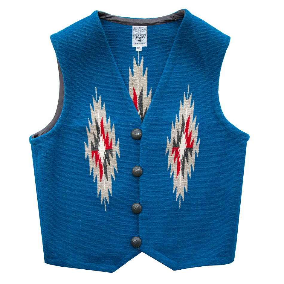 オルテガ ベスト 38・アメリカ チマヨ 100%ウール手織り/CHIMAYO