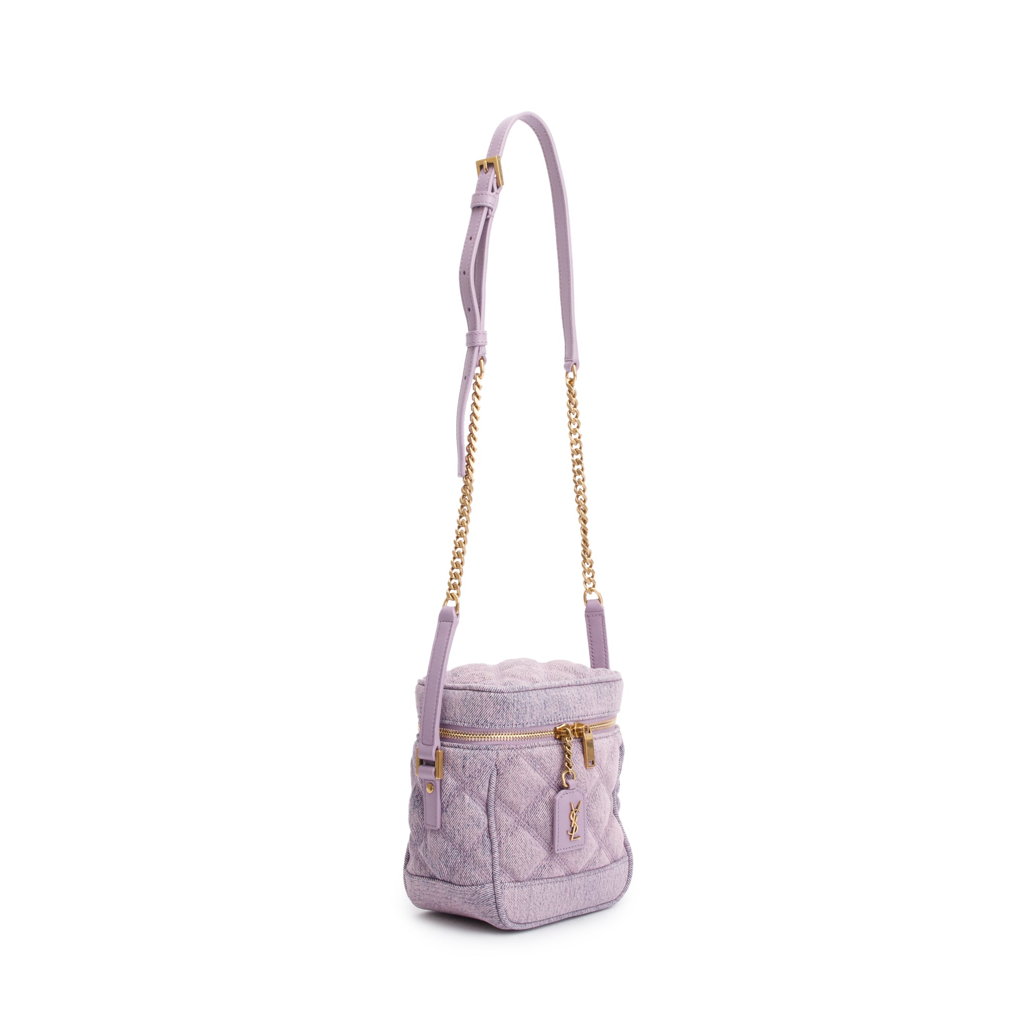 Saint Laurent 2022 Purple Denim 80's Vanity Crossbody Bag – OLIVER'S