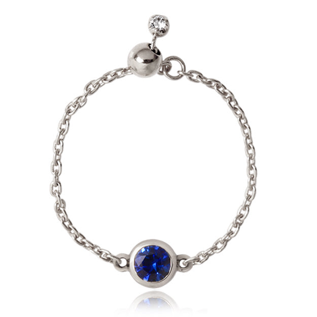 K18/Pt「サファイア ヌード」チェーンリング｜【オレフィーチェ】Orefice