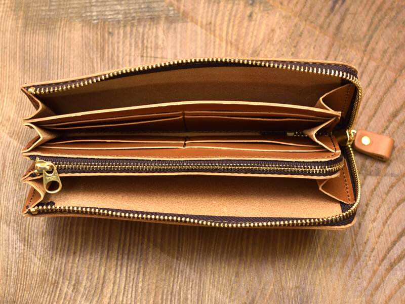 ダコタレザーを使用したL字ダブルファスナー長財布 | Organ＜オルガン＞