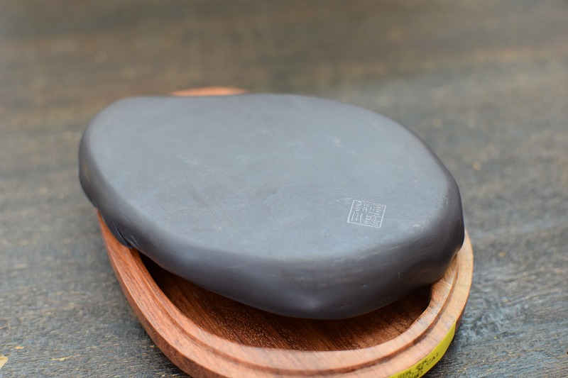 中国文房具 端渓硯 瓜文彫刻 「寿」銘 彫刻入 書道具 古硯 ES1-9 中国