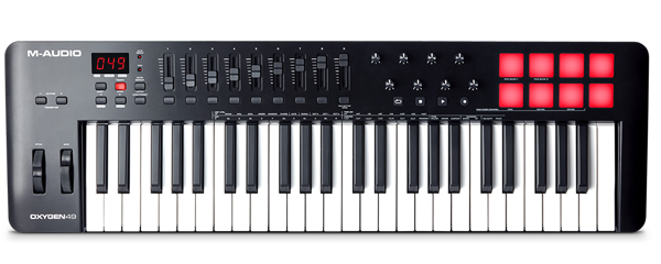 M-AUDIOの充実した機能のMIDIキーボードOxygen 49 MKVをご紹介いたします。