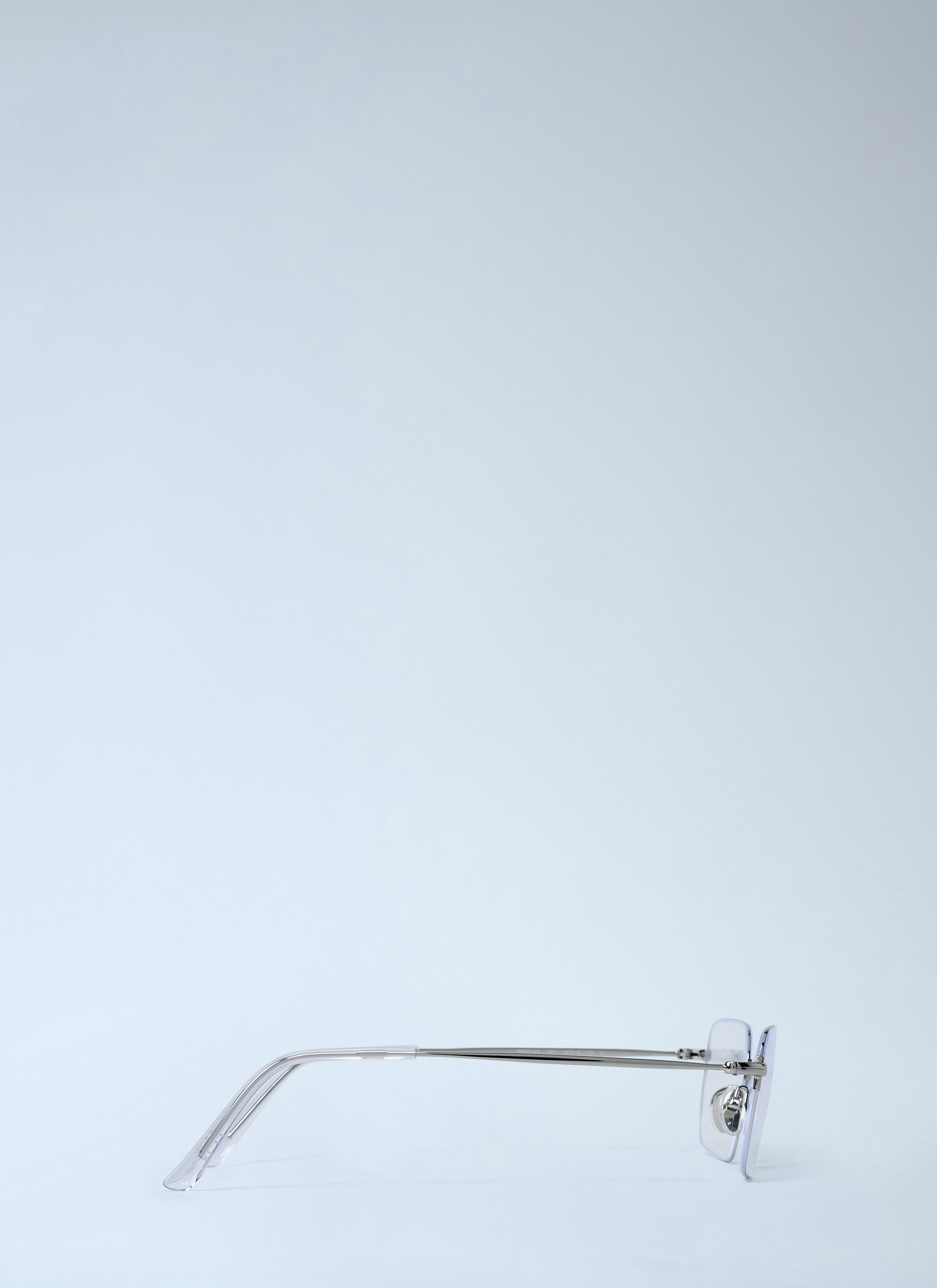 Balenciaga Men's' Invisible Rectangle Sunglasses in Silver | LN-CC®