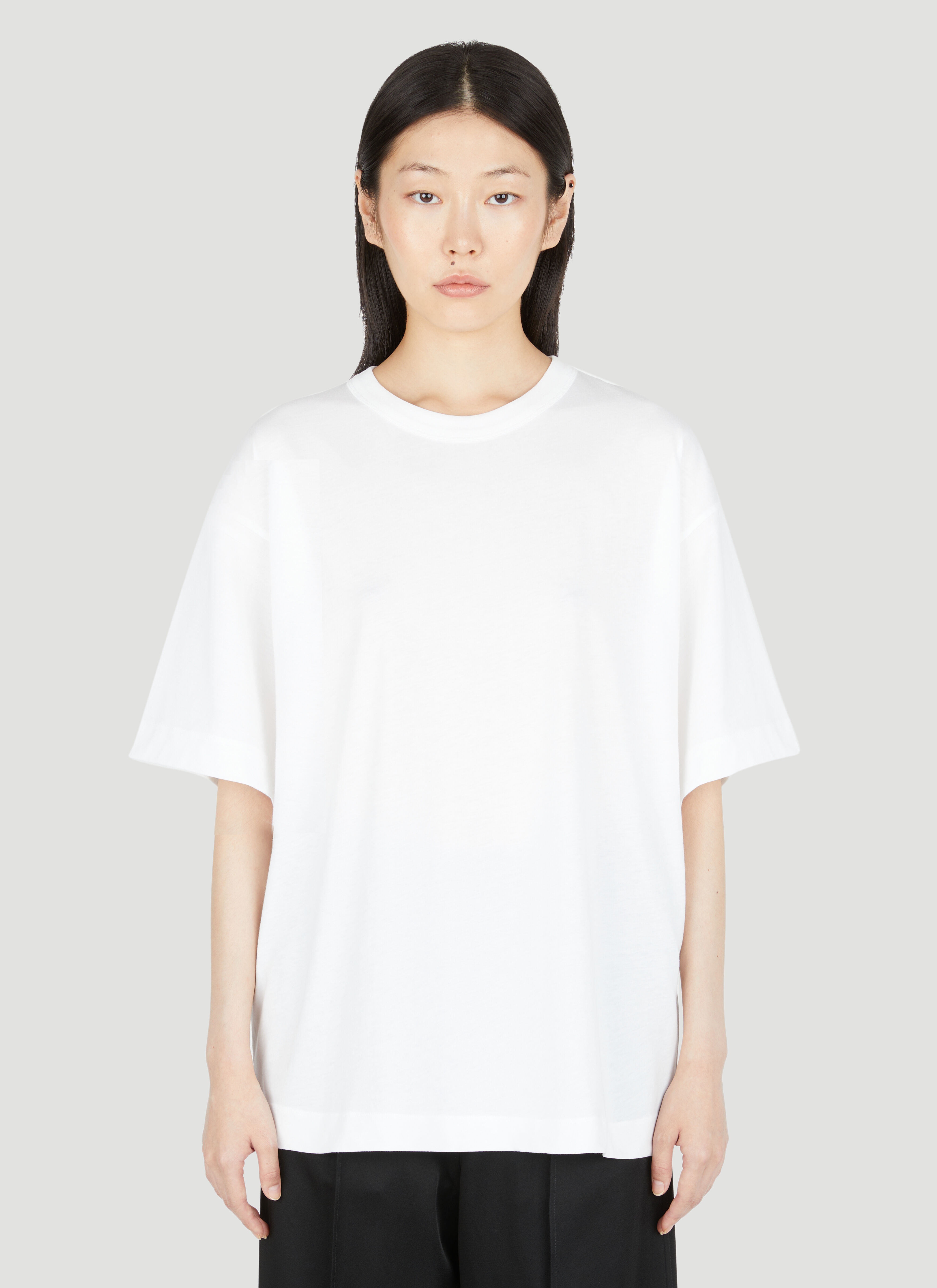 Dries Van Noten Women's' Oversized Cotton T-Shirt in White | LN-CC®