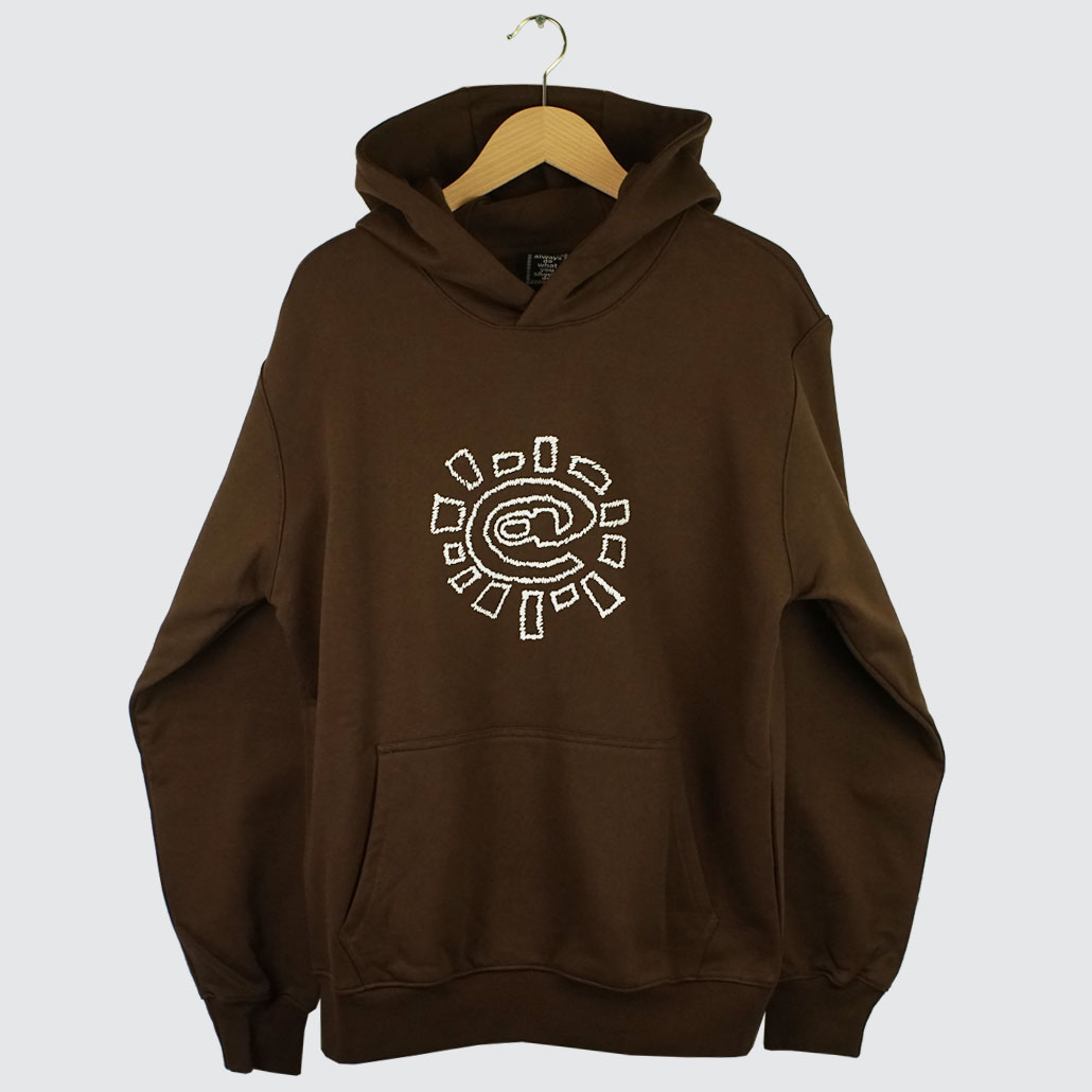 Always Do What You Should Do Scribble @Sun Hoodie Brown - LOBBY