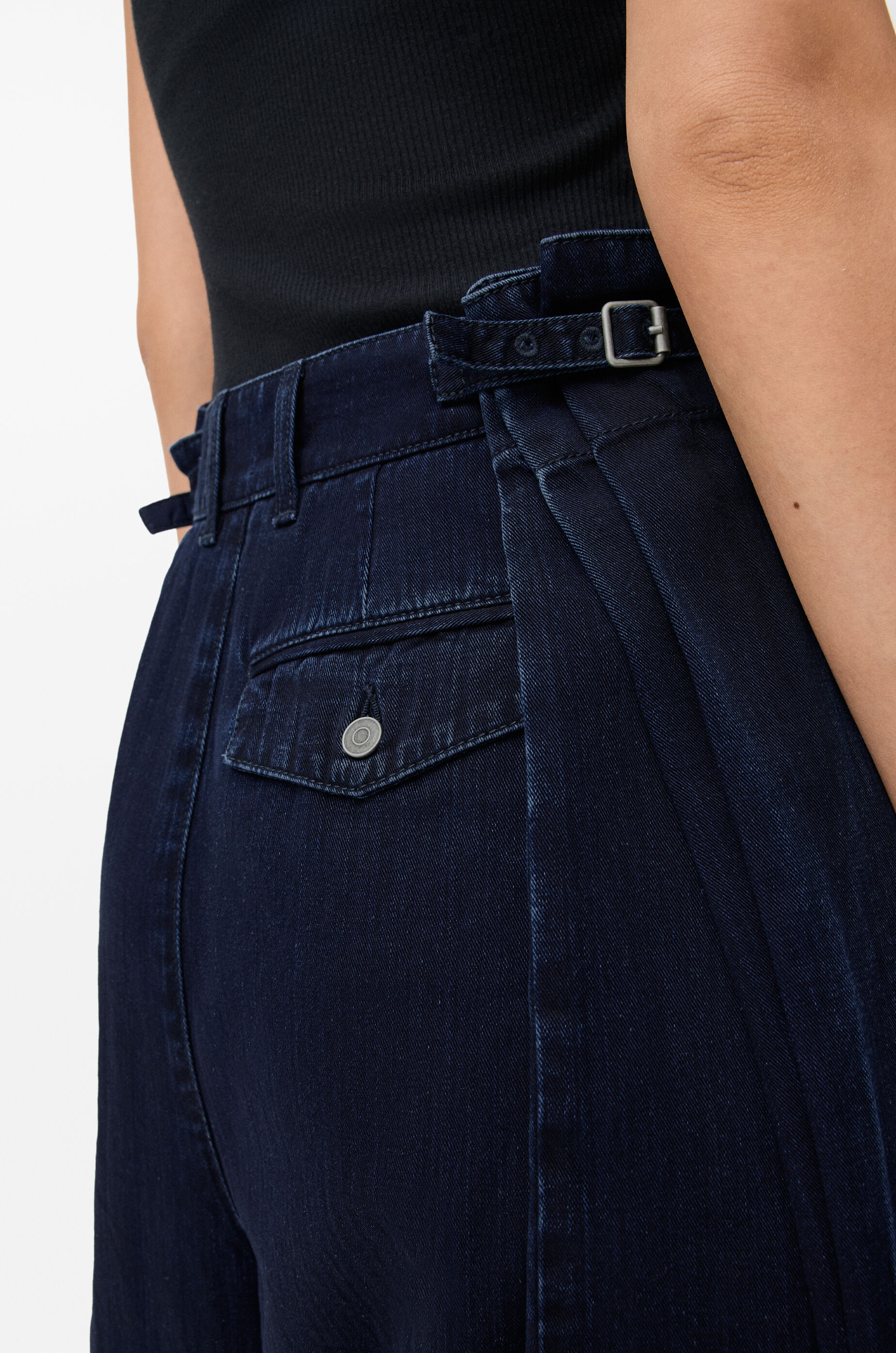 Draped jeans in denim Blue - LOEWE USA Official Website