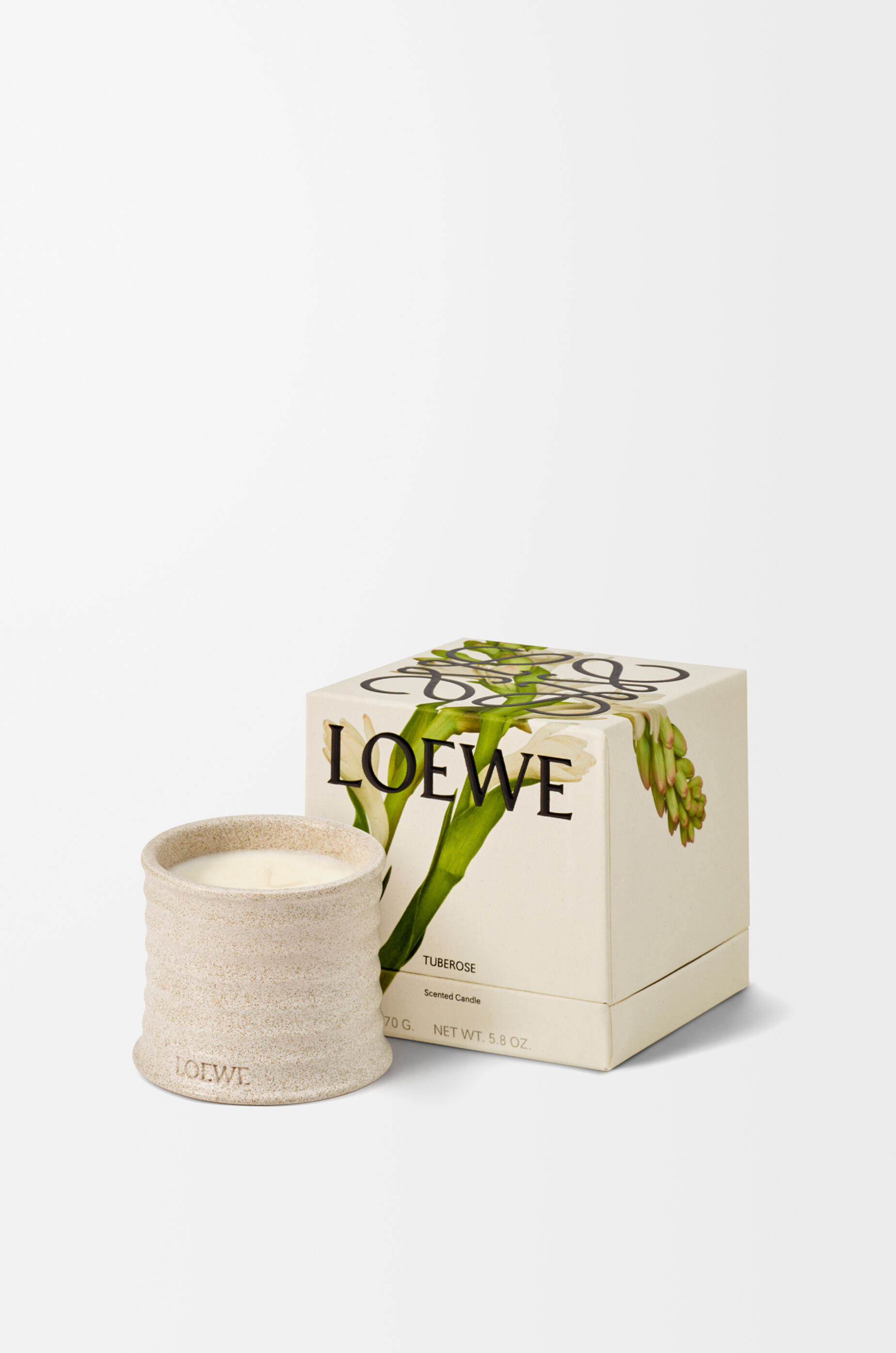 チューベローズ フレグランスキャンドル ホワイト - LOEWE Japan