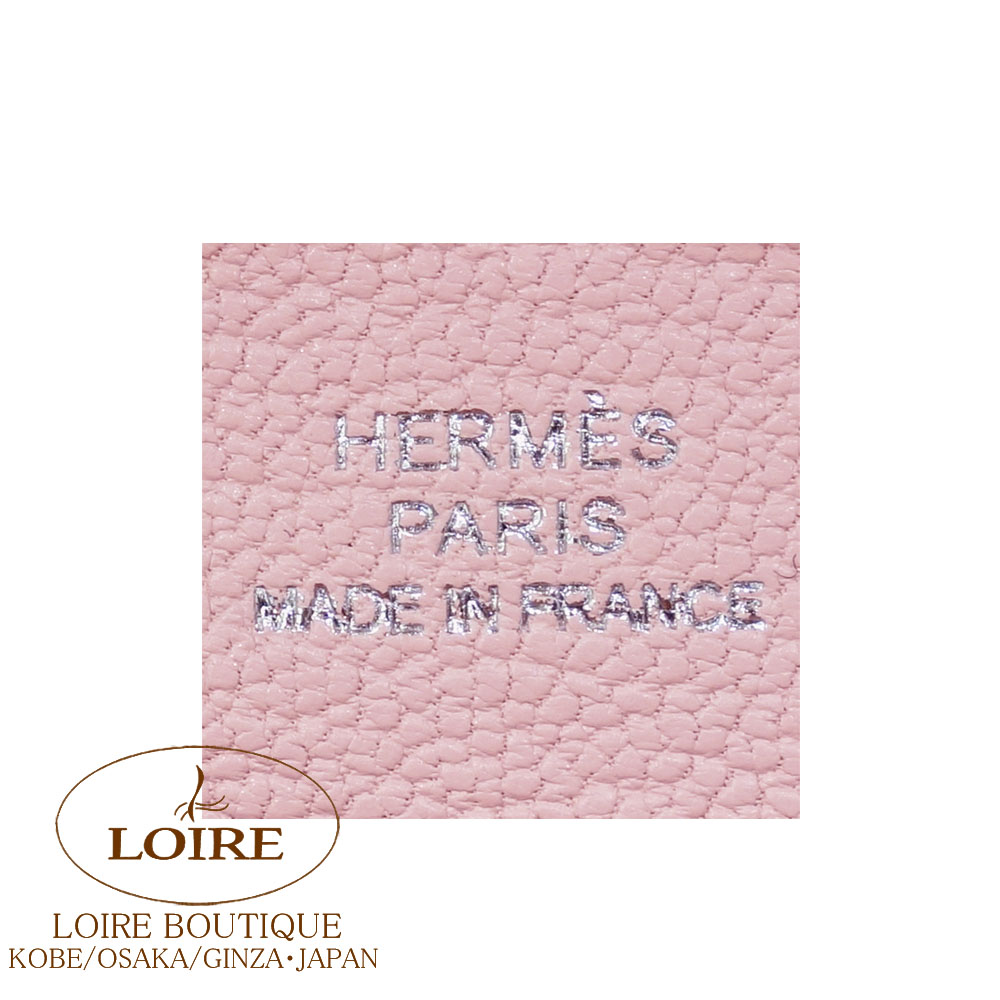 エルメス<br>バスティア コインケース<br>シェーブル<br>ローズサクラ