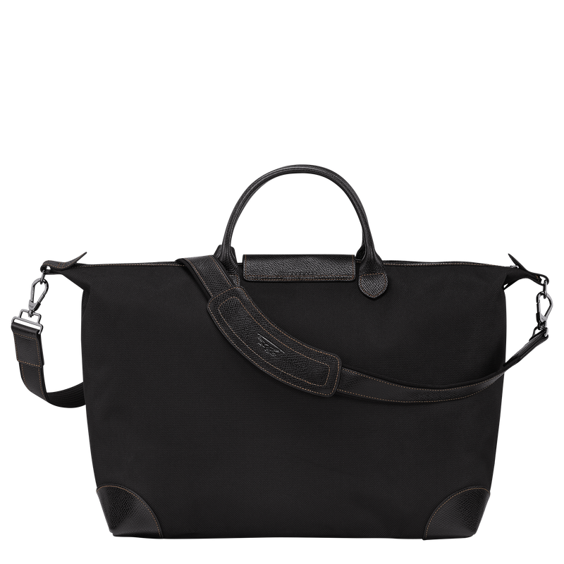 Boxford L Travel bag Black - Recycled canvas | Longchamp EN