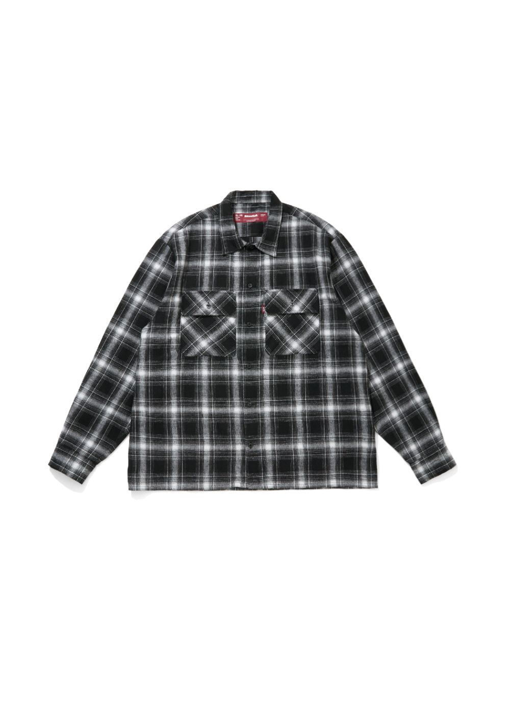 HIDE AND SEEK - Ombre Check L/S Shirt (BLACK) / オンブレ チェック