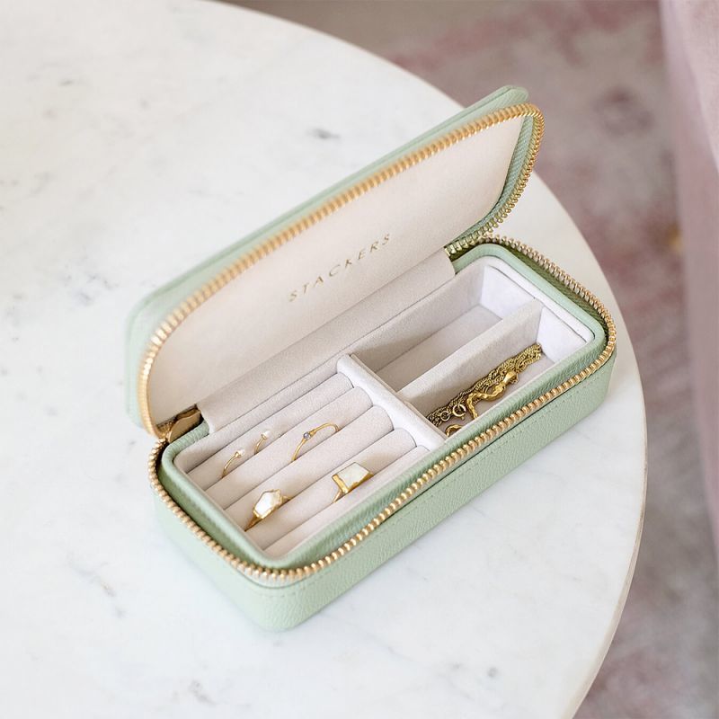 STACKERS】トラベル ジュエリーボックス M セージ グリーン Sage Green