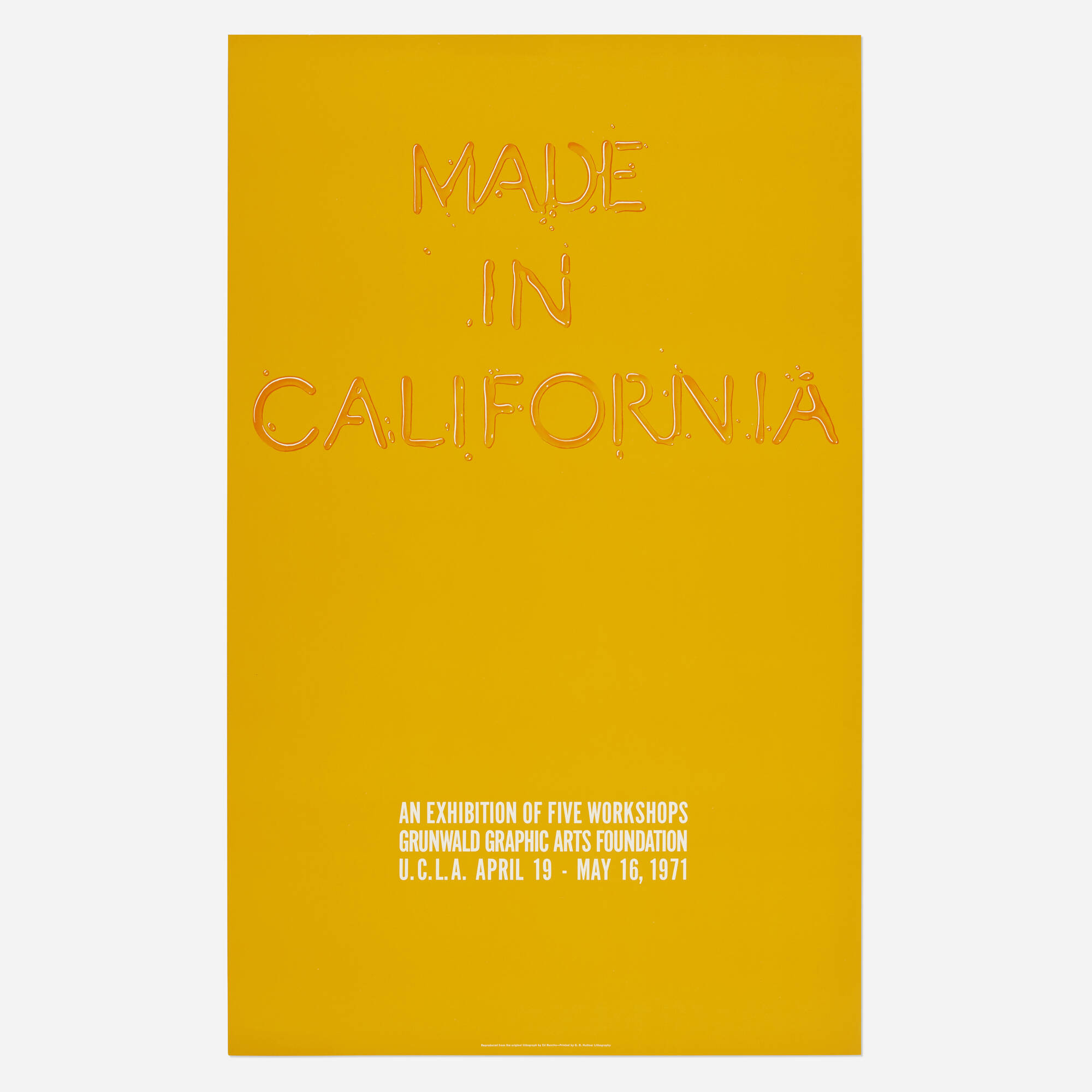 323: ED RUSCHA, Made in California exhibition poster < Art +