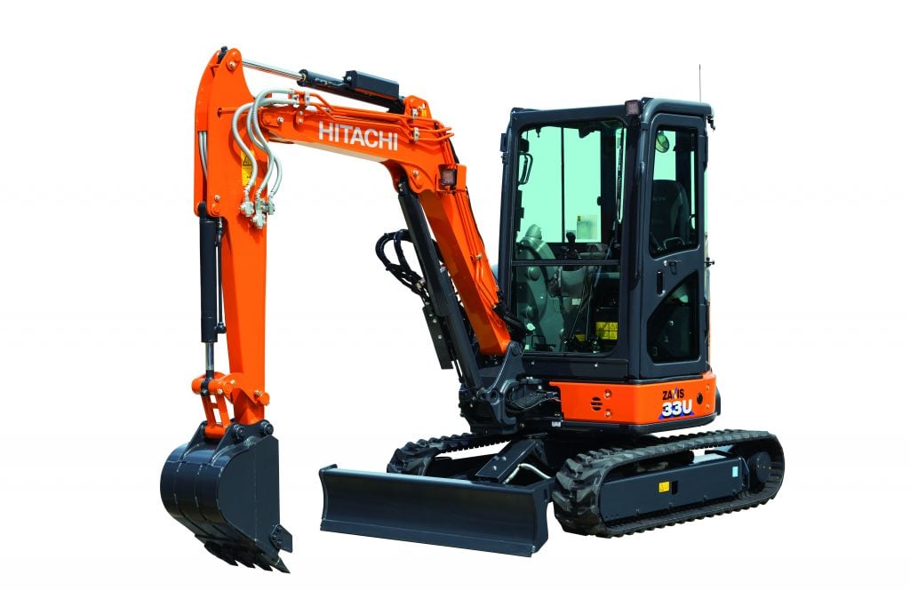 Hitachi ZX33U-6 excavator specs & dimensions (2019 - 2026