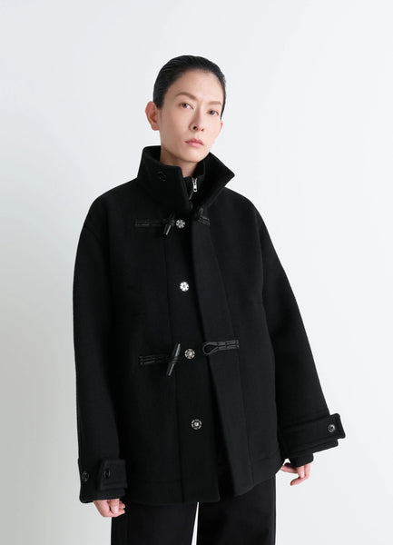 ショートダッフルコート - Black - Double Wool - ウィメンズ | LEMAIRE