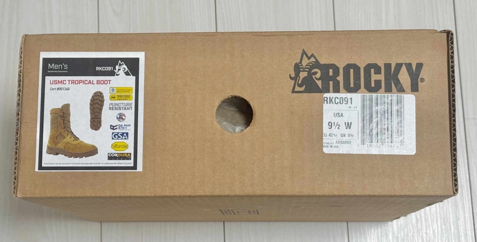 新型 !!米海兵隊実物 Rocky USMC Tropical Boot 9.5 W ミリタリーブーツ