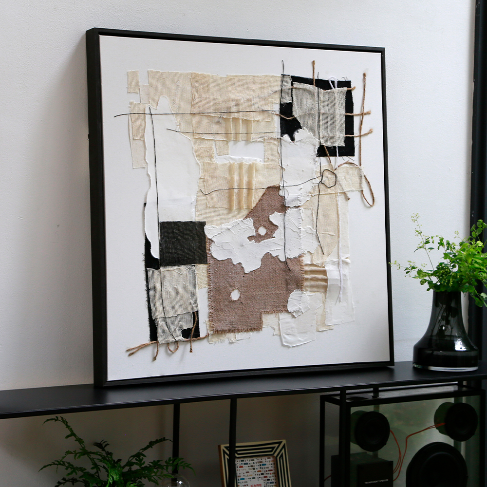 ゴールドフラワー デコフレーム 60×60cm - アート・インテリア絵画の