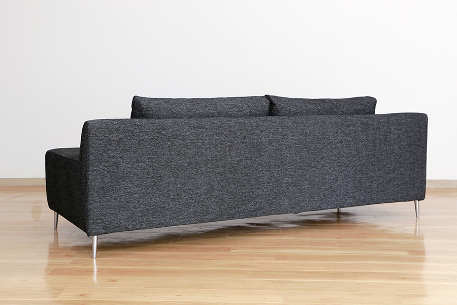 KAI（カイ）3Pソファ（SHEEN-BK）208cm - ローソファ・フロアソファの