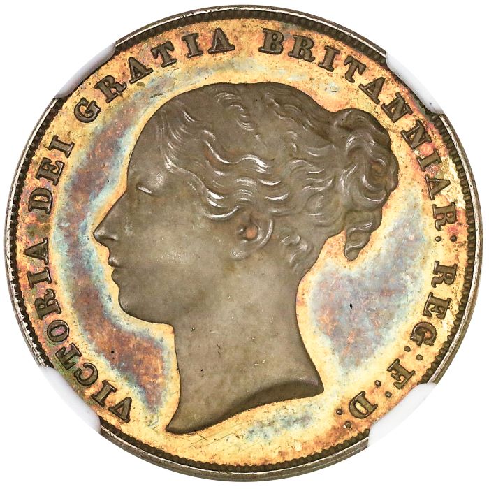 イギリス グレートブリテン 1839年 プルーフProofシリング銀貨