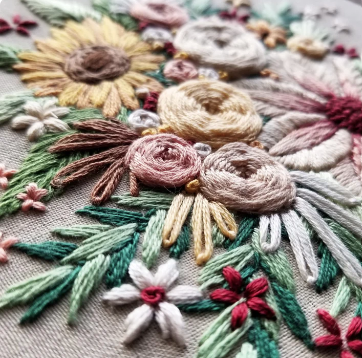 Handcrafted Floral Embroidery Kit for Modern Prairie Décor