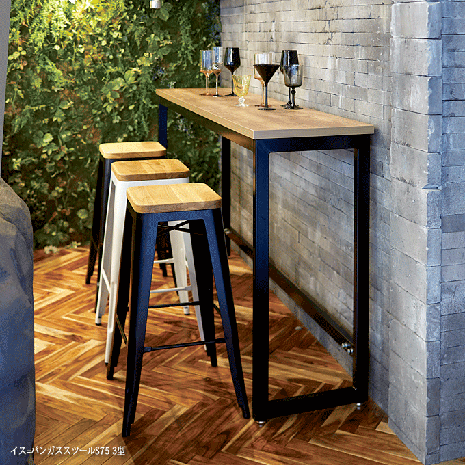 業務用 ハイテーブル カウンターテーブル 高さ100cm メラミン化粧板