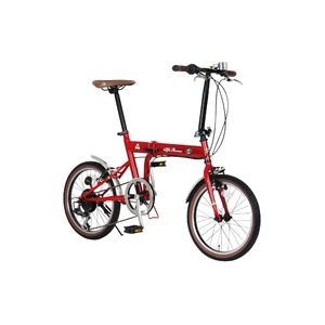 折りたたみ自転車 18インチ/レッド(赤) シマノ6段変速 重さ13.1kg