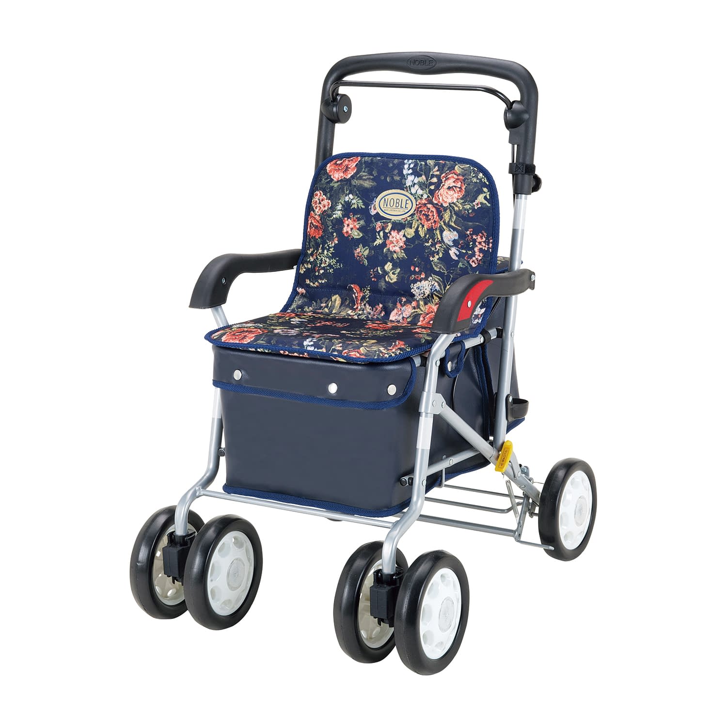 シルバーカー ノーブル 歩行車 23-7129-0003 緑チェック イチゴイチエ