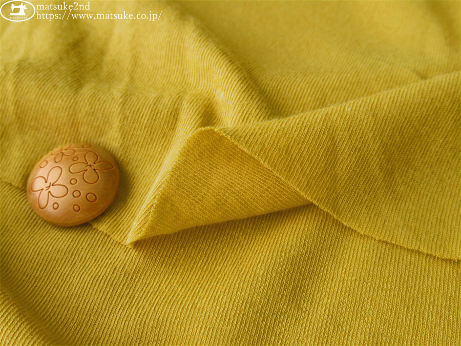 デッドストック反】 極薄ソフトフライスニット マスタード