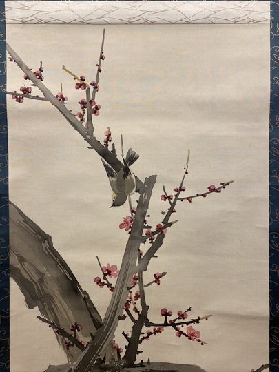 鈴木松年 紅梅鶯図｜古美術・掛け軸の販売・買取・鑑定-松本松栄堂