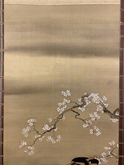 蹄斎北馬 桜下美人図｜古美術・掛け軸の販売・買取・鑑定-松本松栄堂