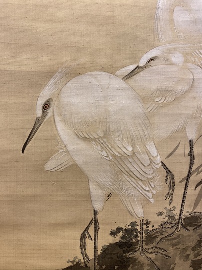 中林竹洞 柳鷺図｜古美術・掛け軸の販売・買取・鑑定-松本松栄堂