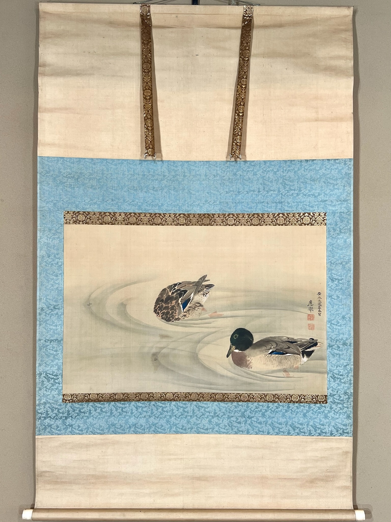 円山応挙 鴨番図｜古美術・掛け軸の販売・買取・鑑定-松本松栄堂