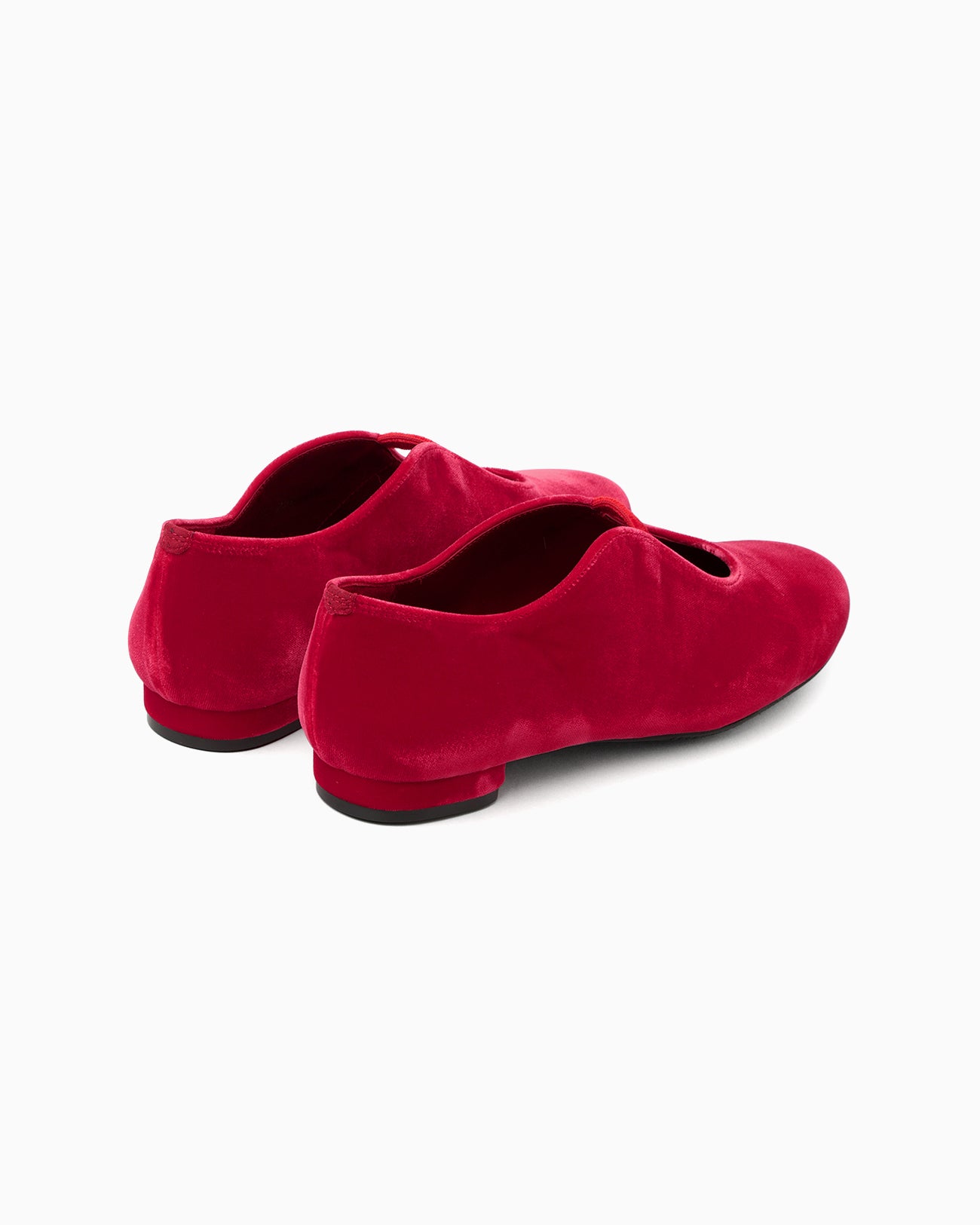 Velvet Ballet Shoes - red - Mame Kurogouchi
