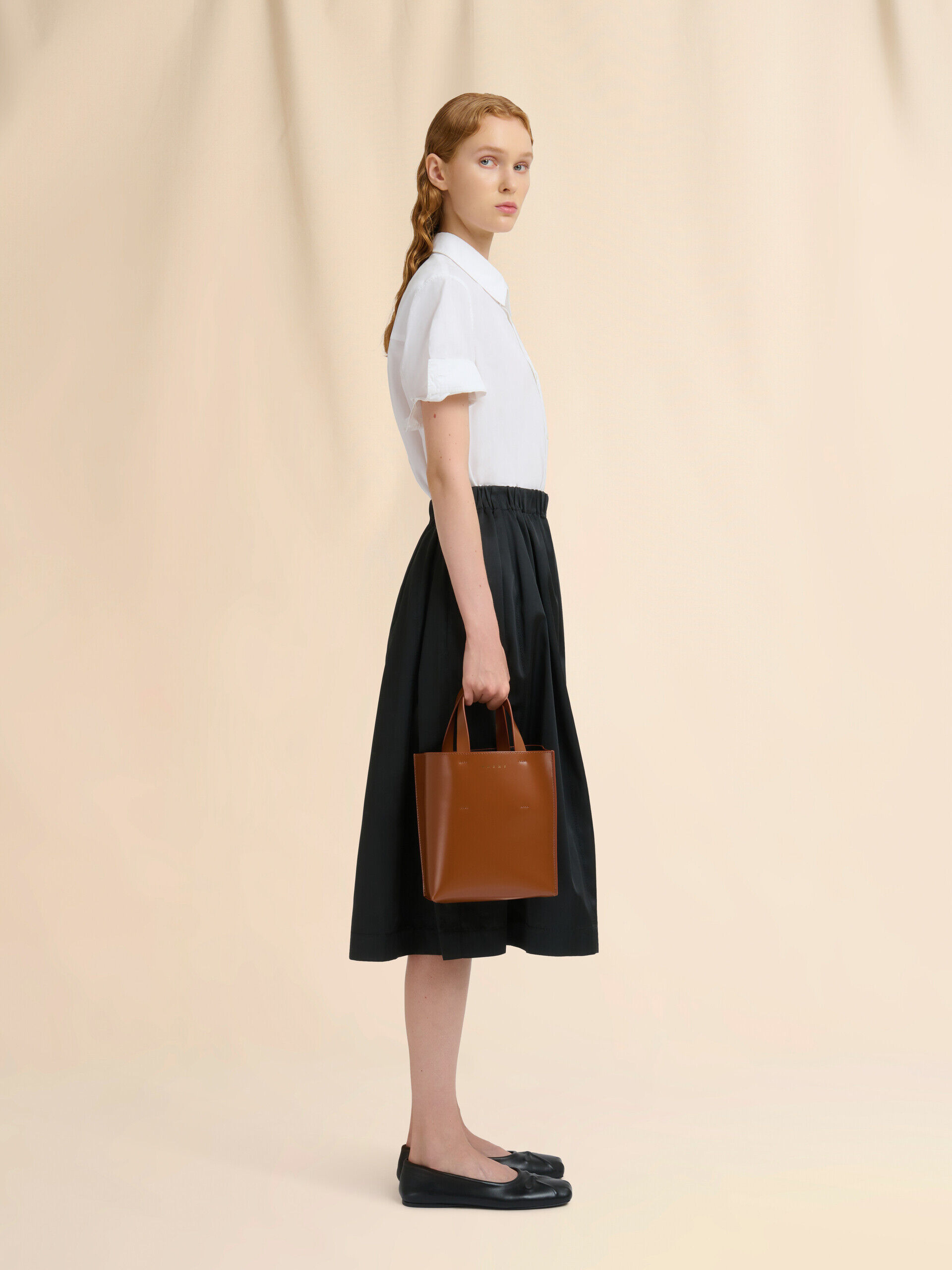 Museo Mini Bag in brown leather | Marni