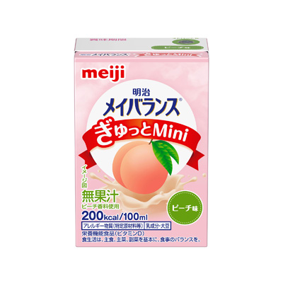 明治メイバランスぎゅっとMini ピーチ味 100ml | 栄養食品 | 株式会社