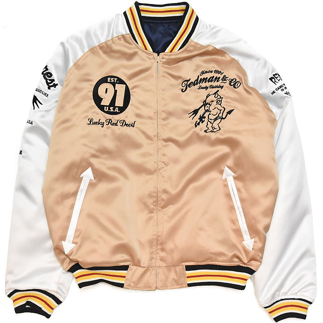 テッドマン(TEDMAN)「RED DEVIL」リバーシブルスカジャン/TSK-059