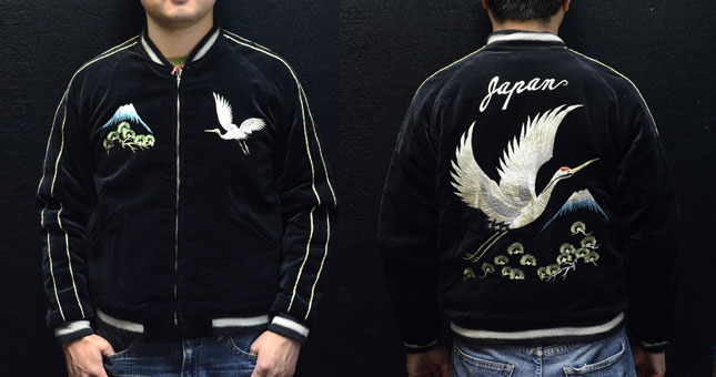 テーラー東洋【港商】別珍スペシャルスカジャン『RED CROWNED CRANE