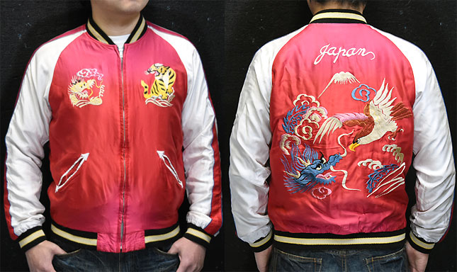 東洋スカジャン【ROARING TIGER×EAGLE DRAGON】サテンスカ・エージング