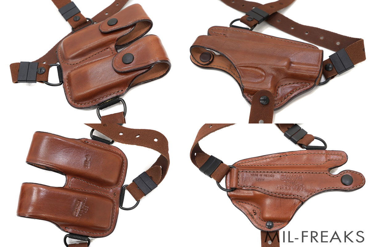 Bianchi Model X16 Agent ショルダー レザーホルスター 対応:Glock 17