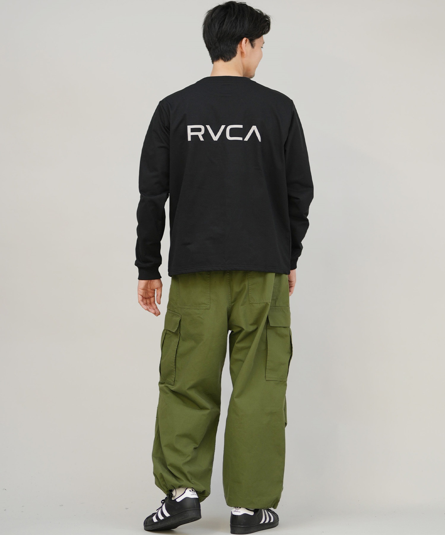 RVCA ルーカ 長袖 Tシャツ ロンT メンズ バックプリント シンプル ロゴ