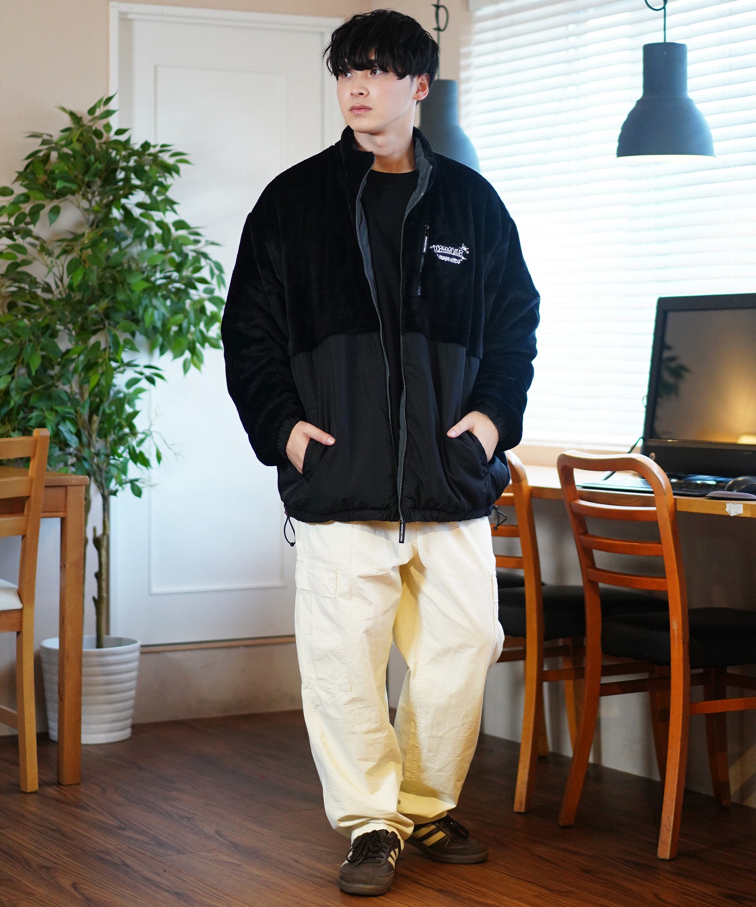 DC ディーシー アウター メンズ 2WAY ジャケット リバーシブル ボア