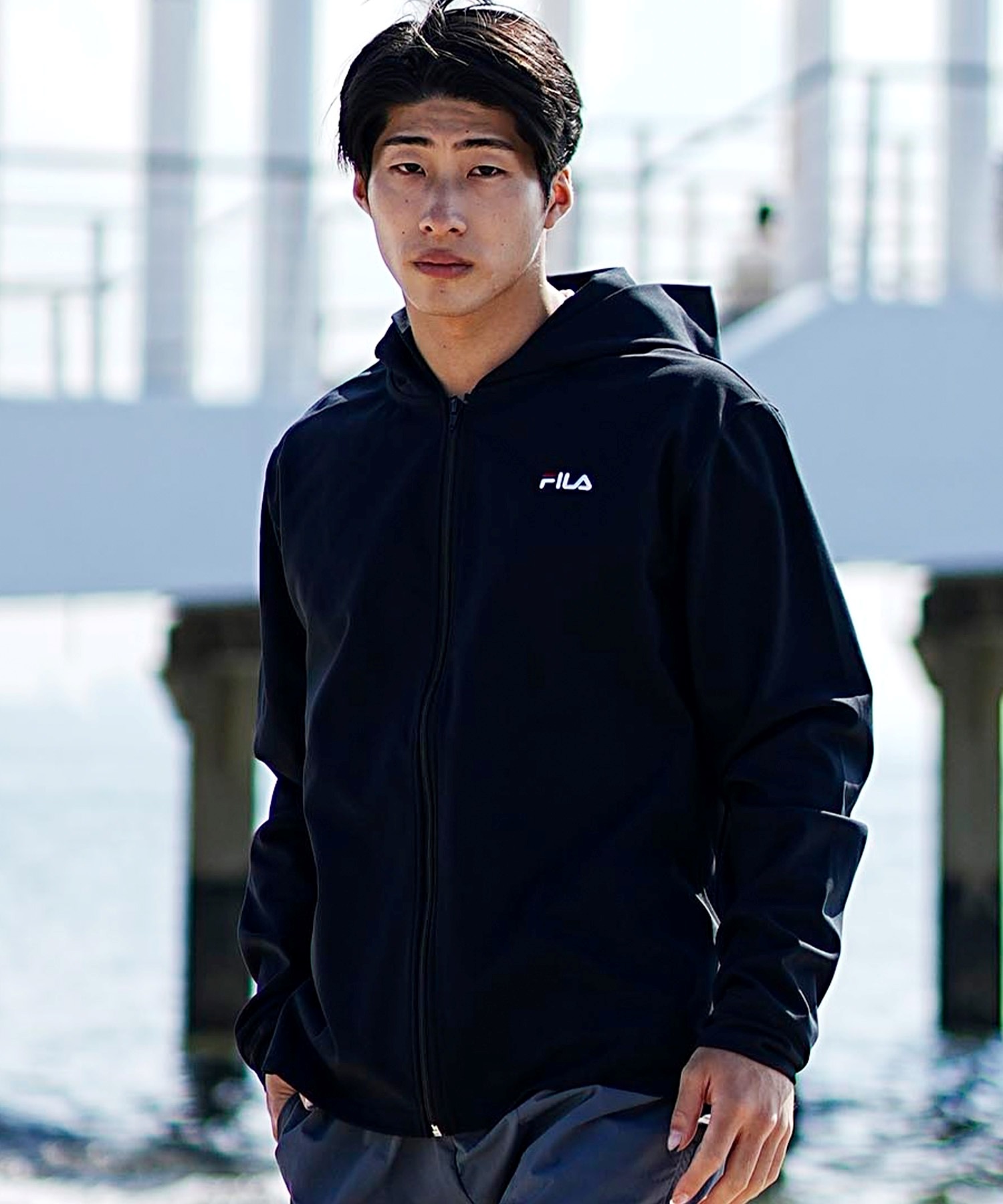 FILA フィラ ラッシュガード パーカー メンズ 長袖 ジップアップ