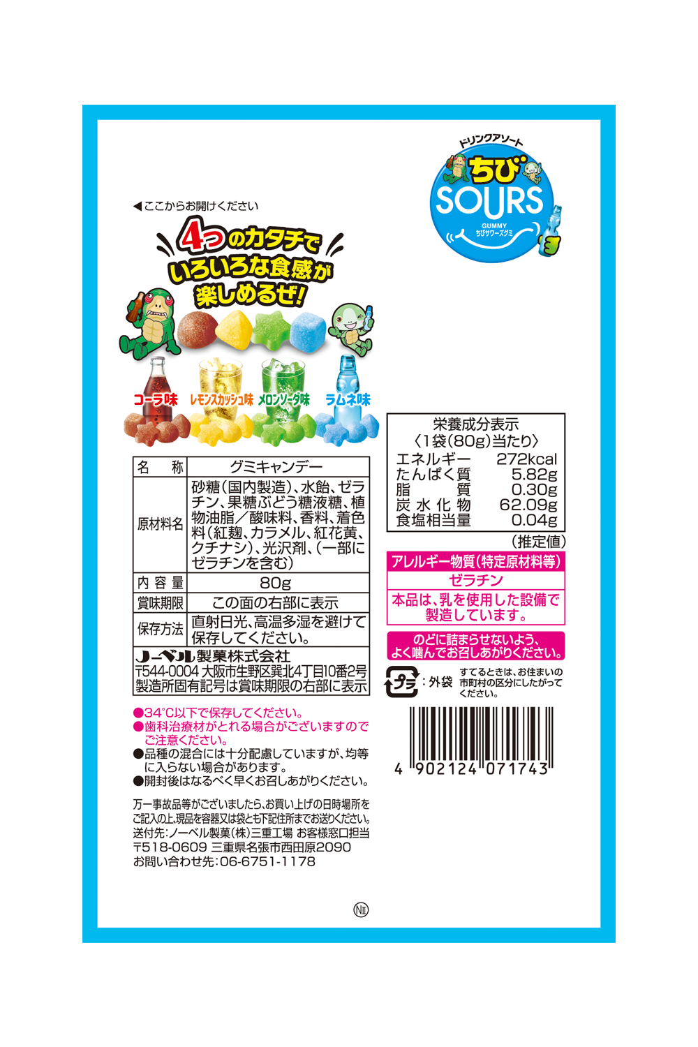 ちびサワーズグミ ドリンクアソート | ノーベル製菓株式会社