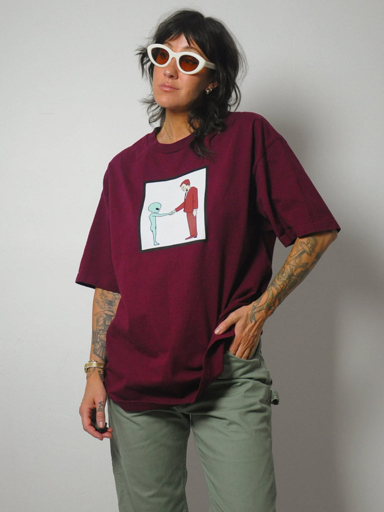 1993 Helmet Alien Handshake Tshirt – NOIROHIO VINTAGE