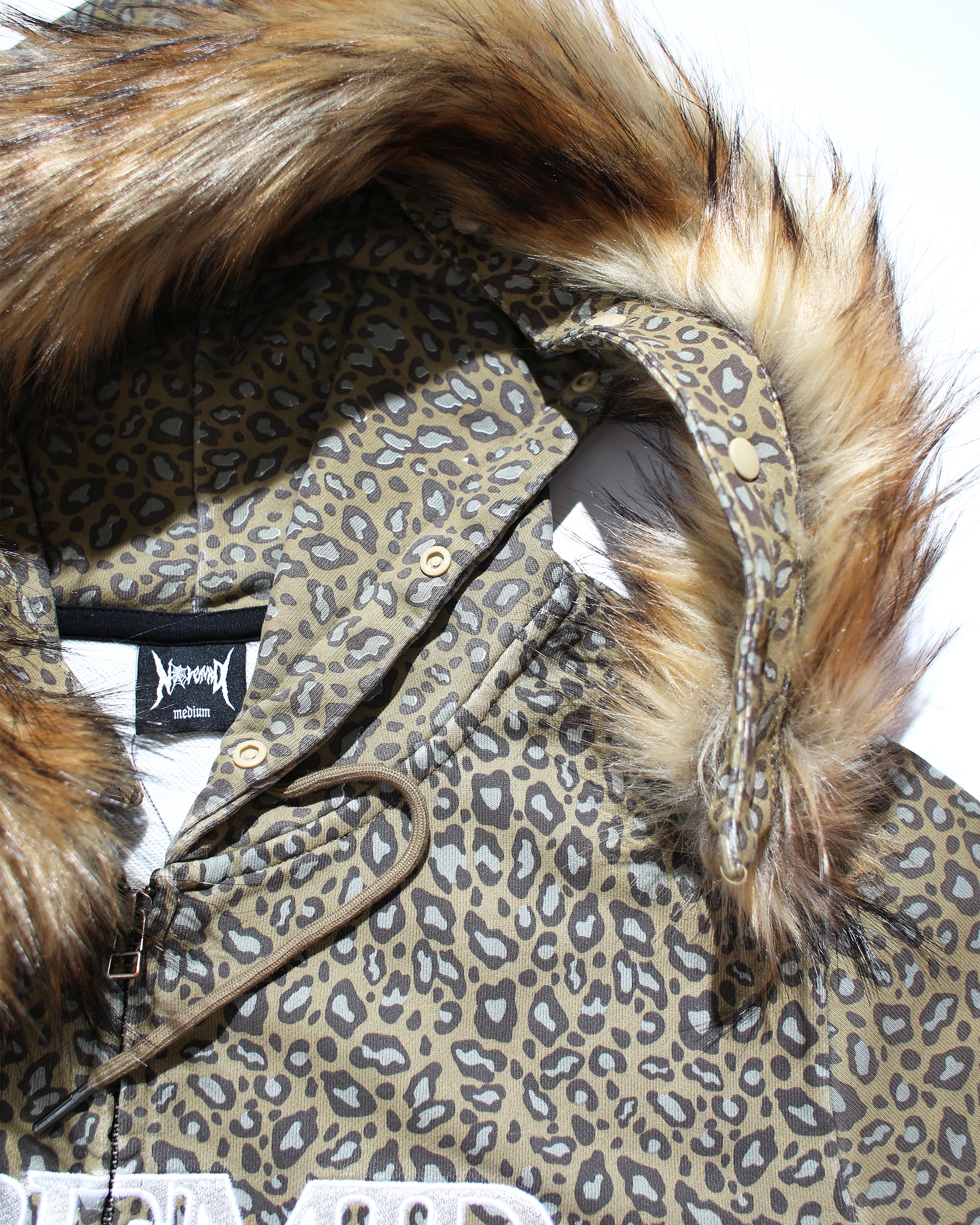 FUR ZIP HOODIE - LEOPARD – NOREMID