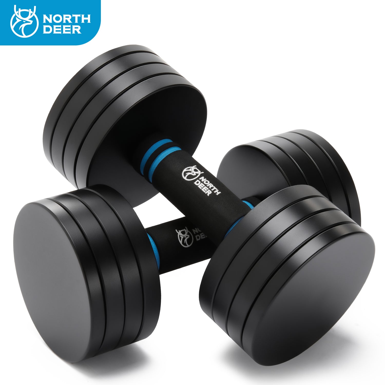 Northdeer 第二世代・可変式ダンベル・ブラック版 2.5kg/3kg/5.5kg/7.5